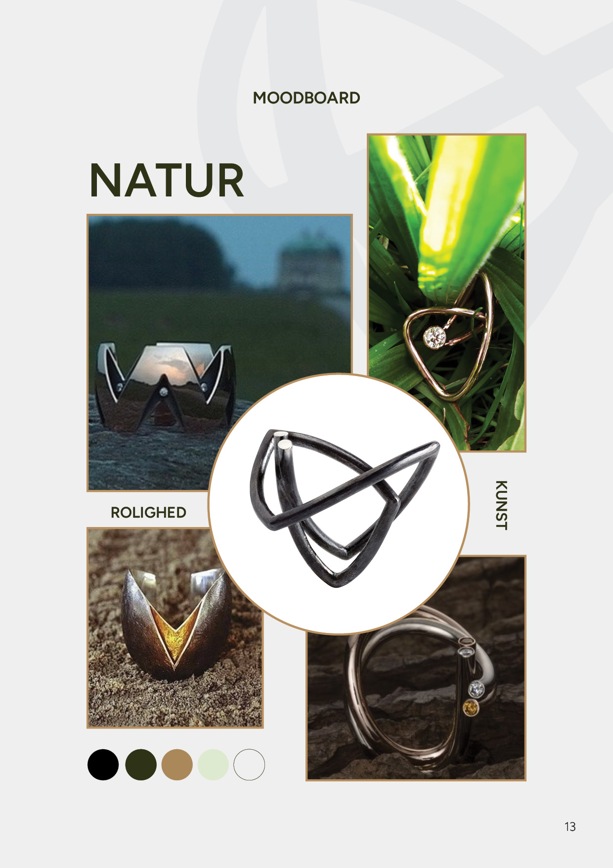 Moodboard for jewlery designers website 