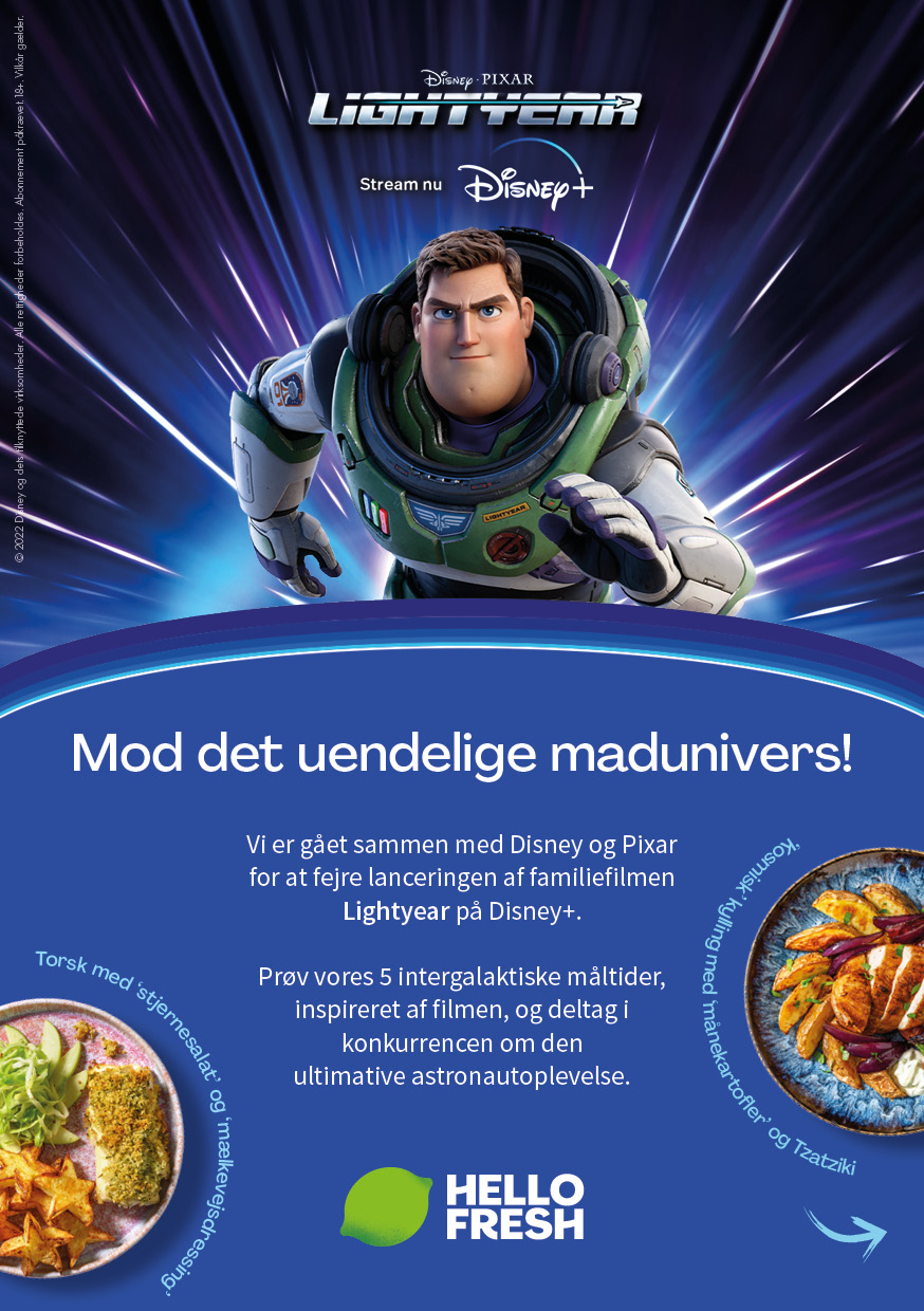 Disney+ and HelloFresh partnership to promote streaming of Lightyear movie.